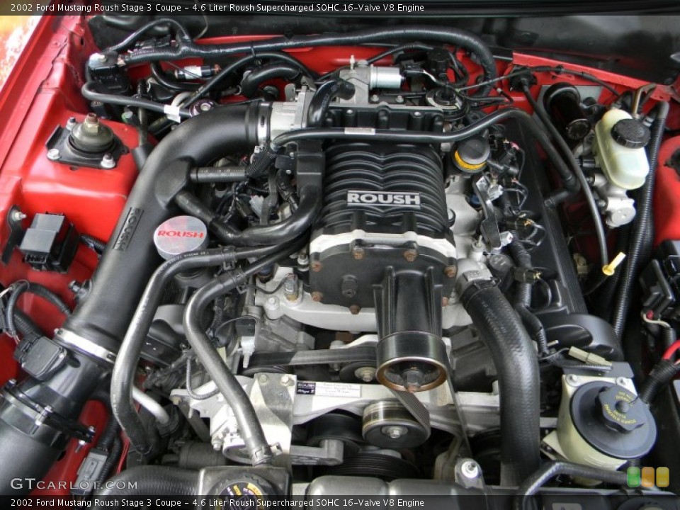 4.6 Liter Roush Supercharged SOHC 16-Valve V8 2002 Ford Mustang Engine