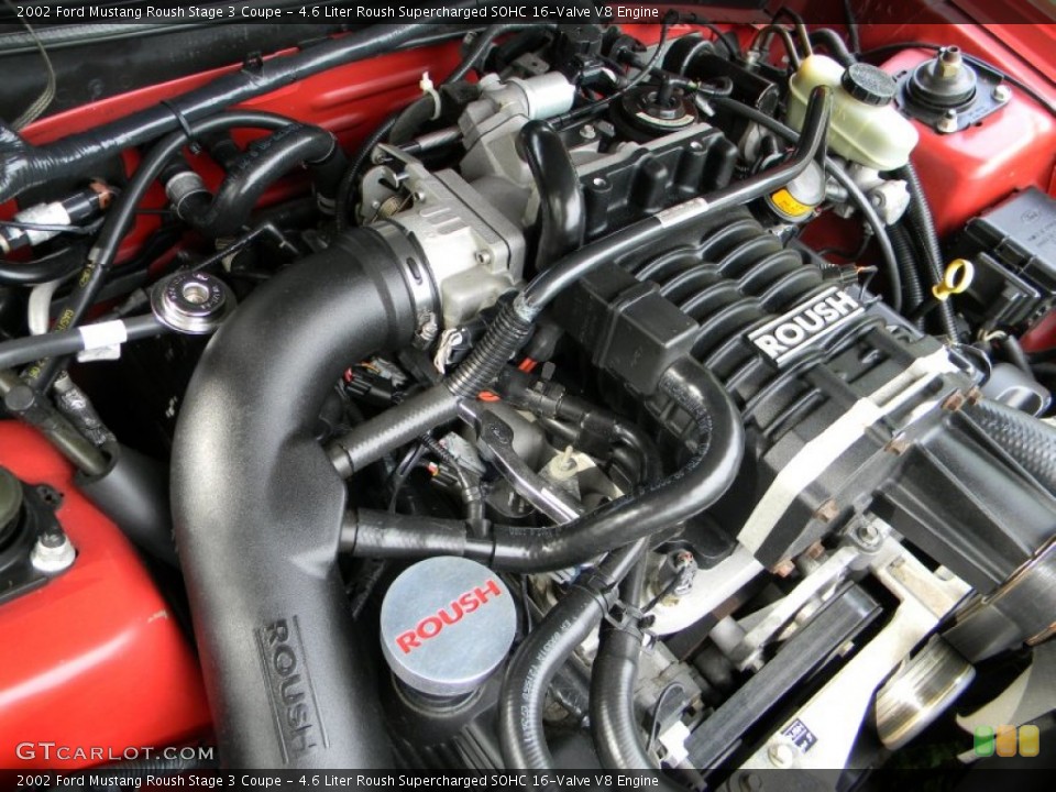 4.6 Liter Roush Supercharged SOHC 16-Valve V8 Engine for the 2002 Ford Mustang #77942099