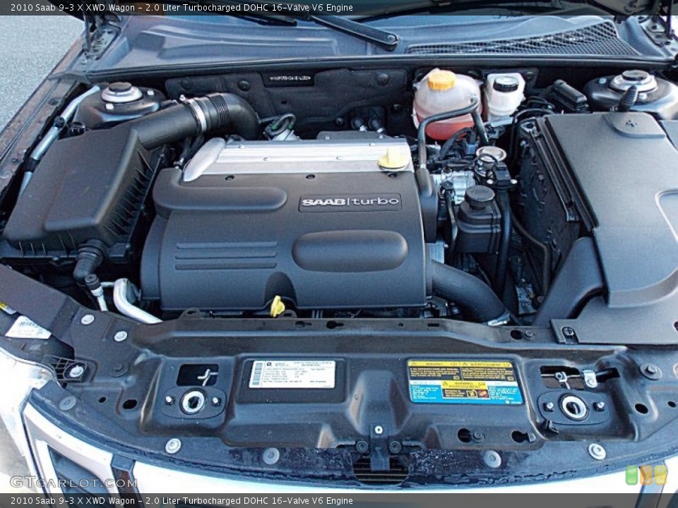 2.0 Liter Turbocharged DOHC 16-Valve V6 Engine for the 2010 Saab 9-3 #77945184