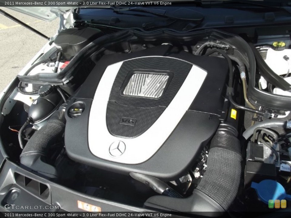 3.0 Liter Flex-Fuel DOHC 24-Valve VVT V6 Engine for the 2011 Mercedes-Benz C #77960655
