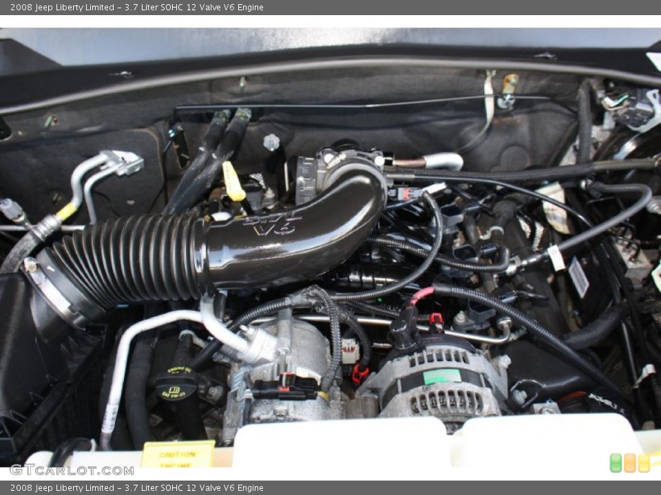 3.7 Liter SOHC 12 Valve V6 2008 Jeep Liberty Engine