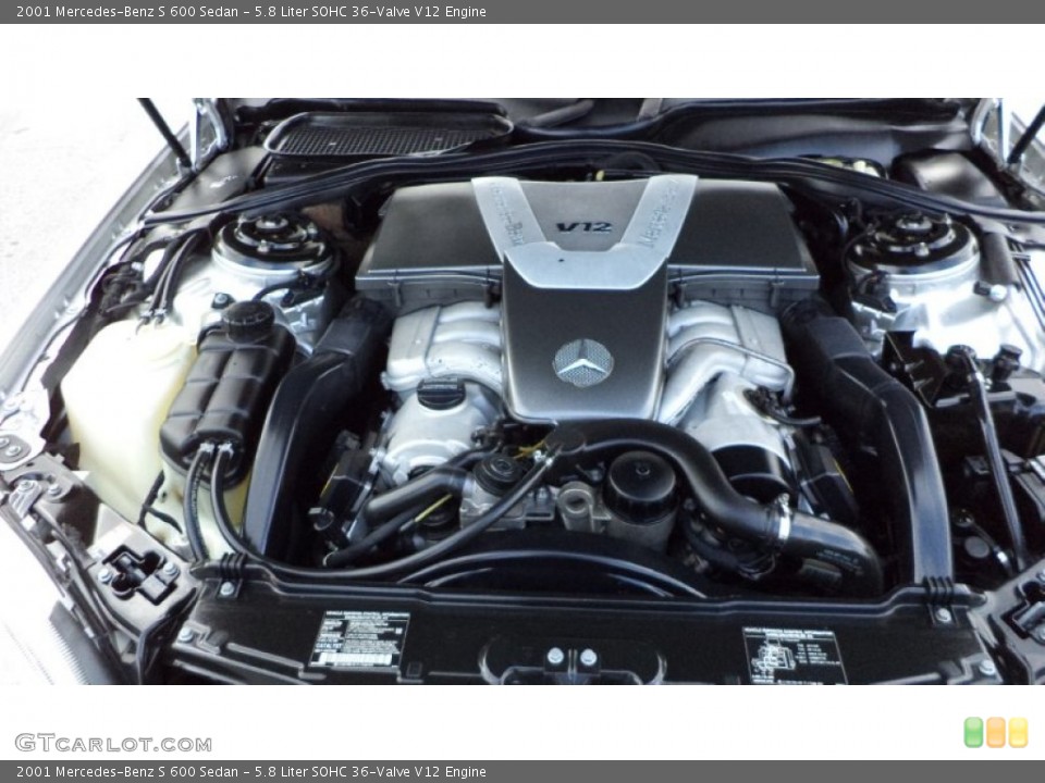 5.8 Liter SOHC 36-Valve V12 Engine for the 2001 Mercedes-Benz S #78015848