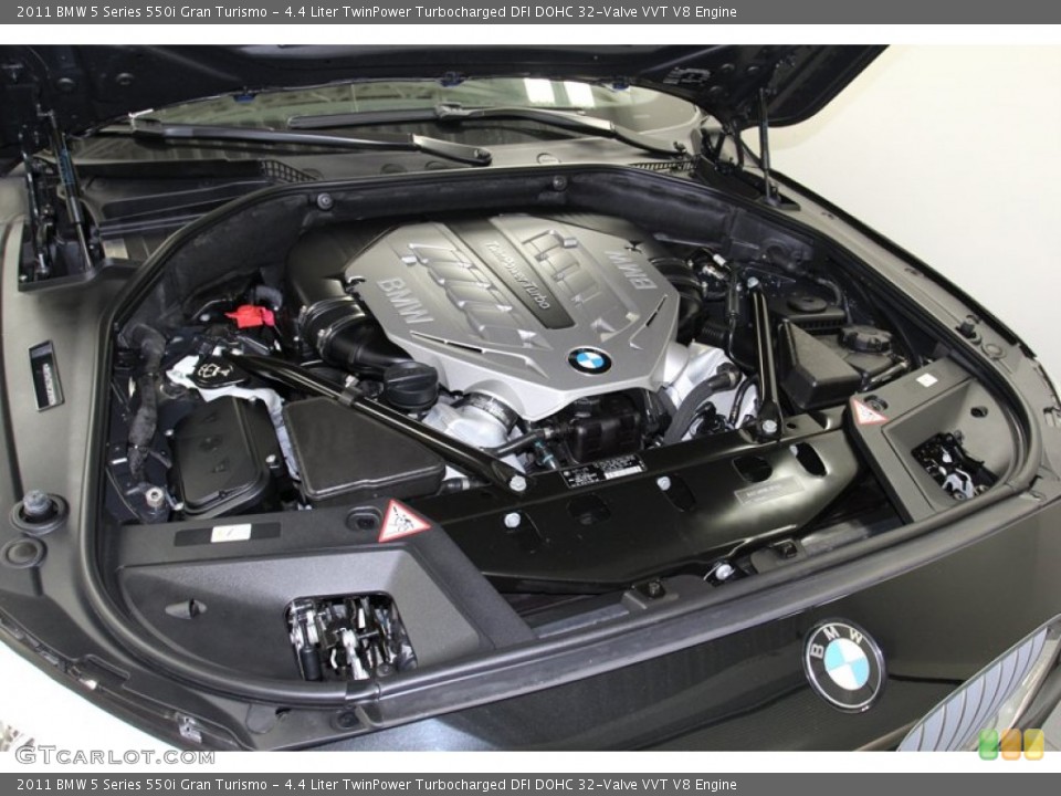4.4 Liter TwinPower Turbocharged DFI DOHC 32-Valve VVT V8 2011 BMW 5 Series Engine