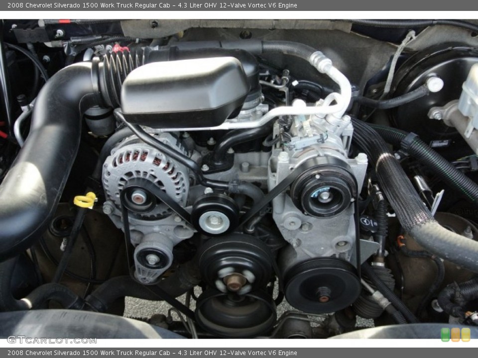 4.3 Liter OHV 12-Valve Vortec V6 Engine for the 2008 Chevrolet Silverado 1500 #78121238