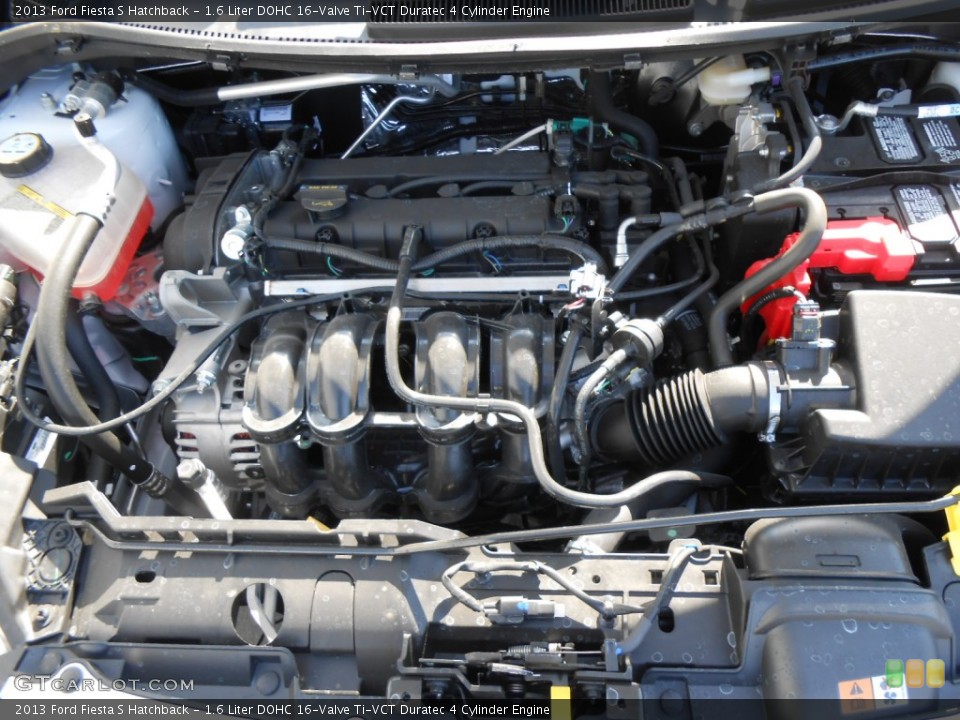1.6 Liter DOHC 16-Valve Ti-VCT Duratec 4 Cylinder 2013 Ford Fiesta Engine