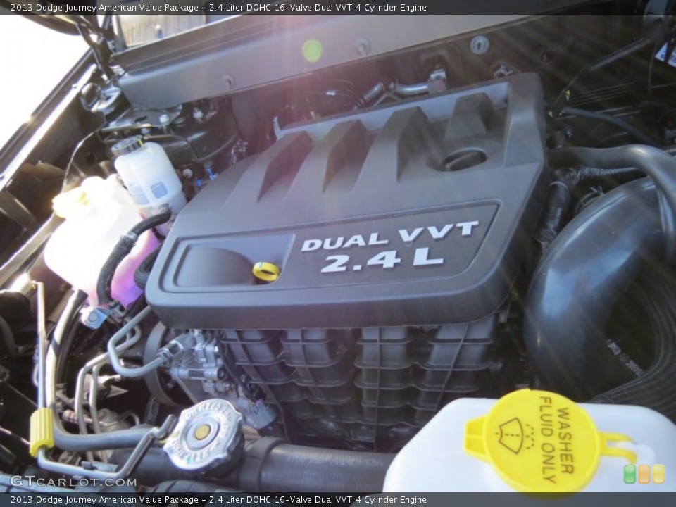 2.4 Liter DOHC 16-Valve Dual VVT 4 Cylinder 2013 Dodge Journey Engine
