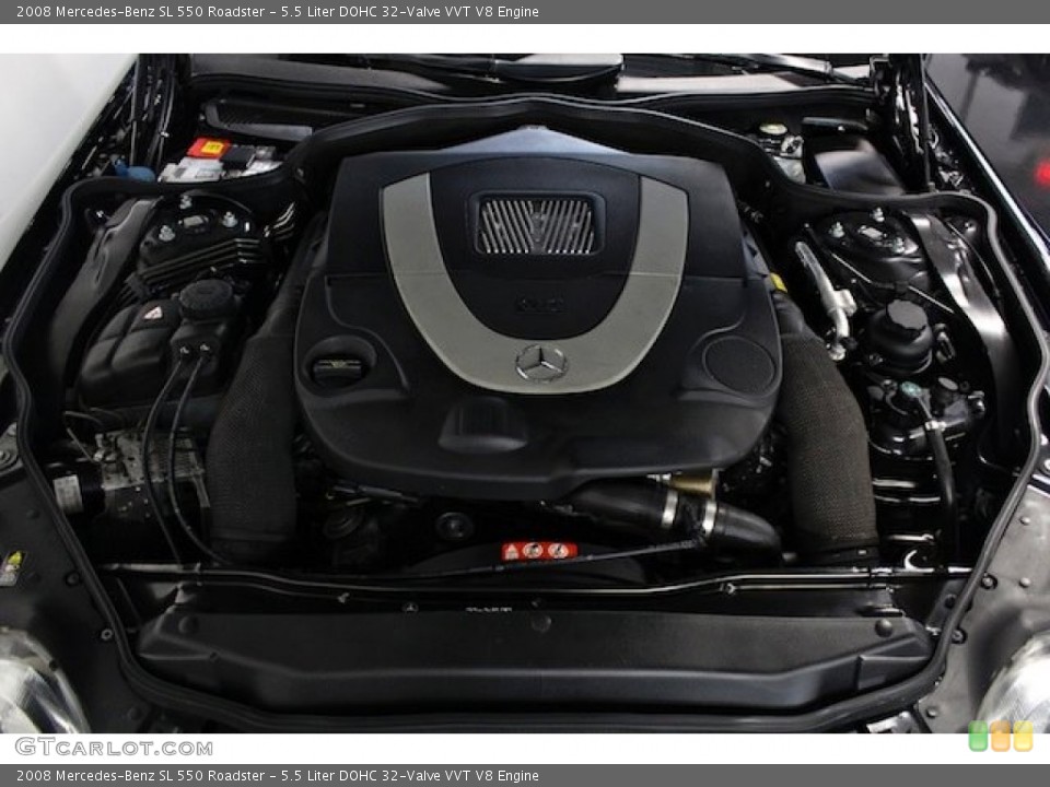 5.5 Liter DOHC 32-Valve VVT V8 2008 Mercedes-Benz SL Engine