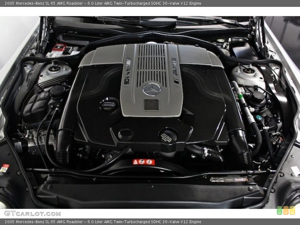 6.0 Liter AMG Twin-Turbocharged SOHC 36-Valve V12 Engine for the 2005 Mercedes-Benz SL #78196083
