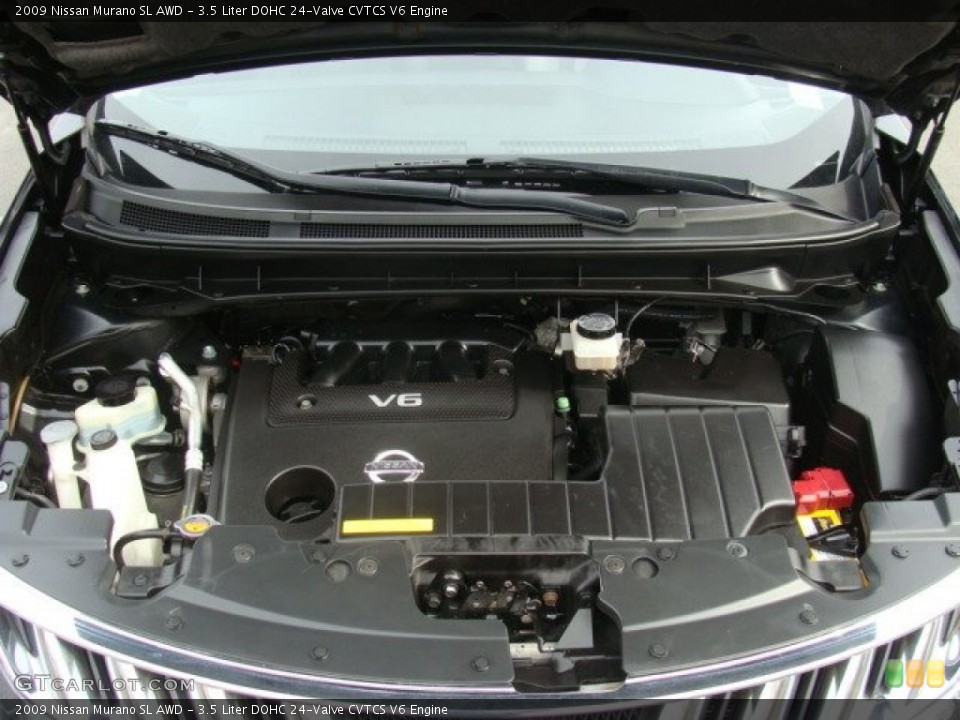 3.5 Liter DOHC 24-Valve CVTCS V6 2009 Nissan Murano Engine