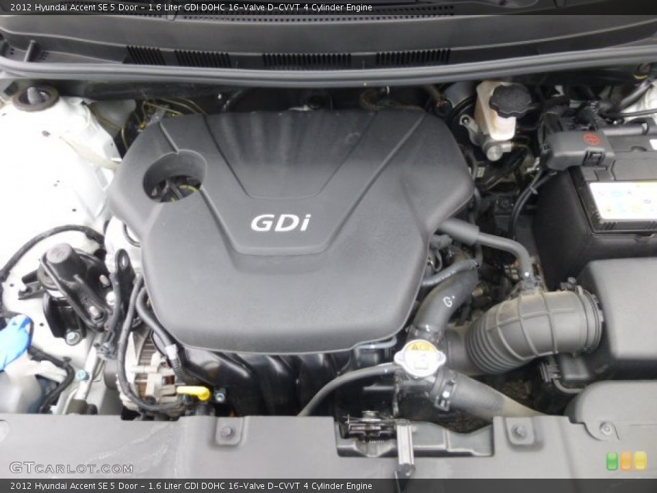1.6 Liter GDI DOHC 16-Valve D-CVVT 4 Cylinder Engine for the 2012 Hyundai Accent #78231430