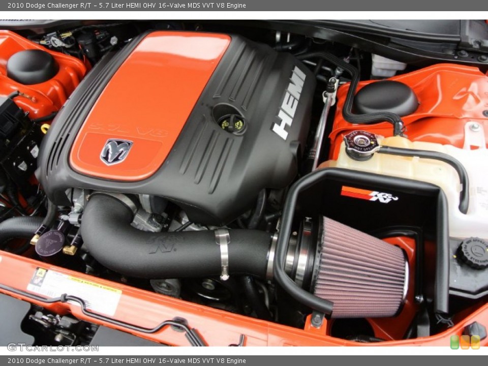 5.7 Liter HEMI OHV 16-Valve MDS VVT V8 2010 Dodge Challenger Engine