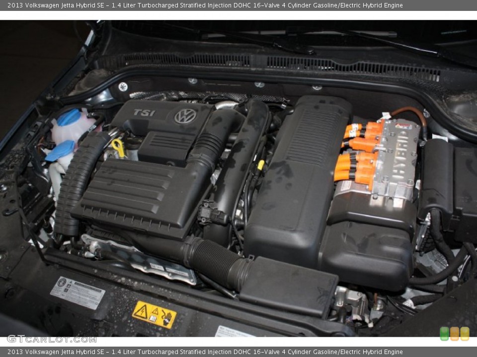 1.4 Liter Turbocharged Stratified Injection DOHC 16-Valve 4 Cylinder Gasoline/Electric Hybrid 2013 Volkswagen Jetta Engine