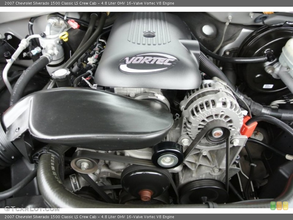 4.8 Liter OHV 16-Valve Vortec V8 2007 Chevrolet Silverado 1500 Engine