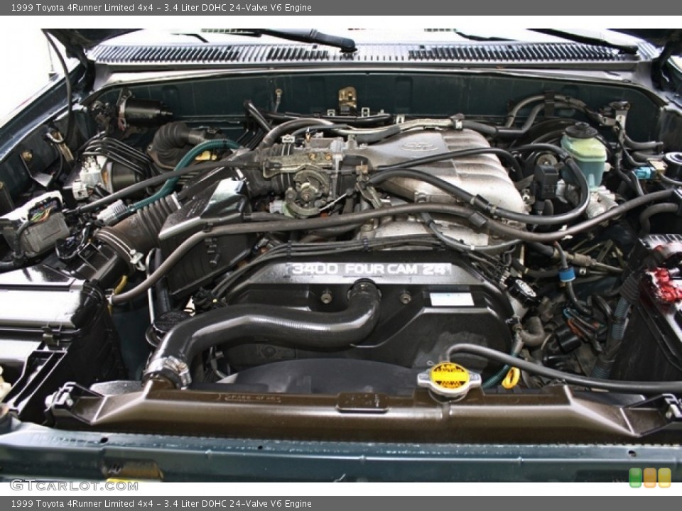 3.4 Liter DOHC 24-Valve V6 1999 Toyota 4Runner Engine