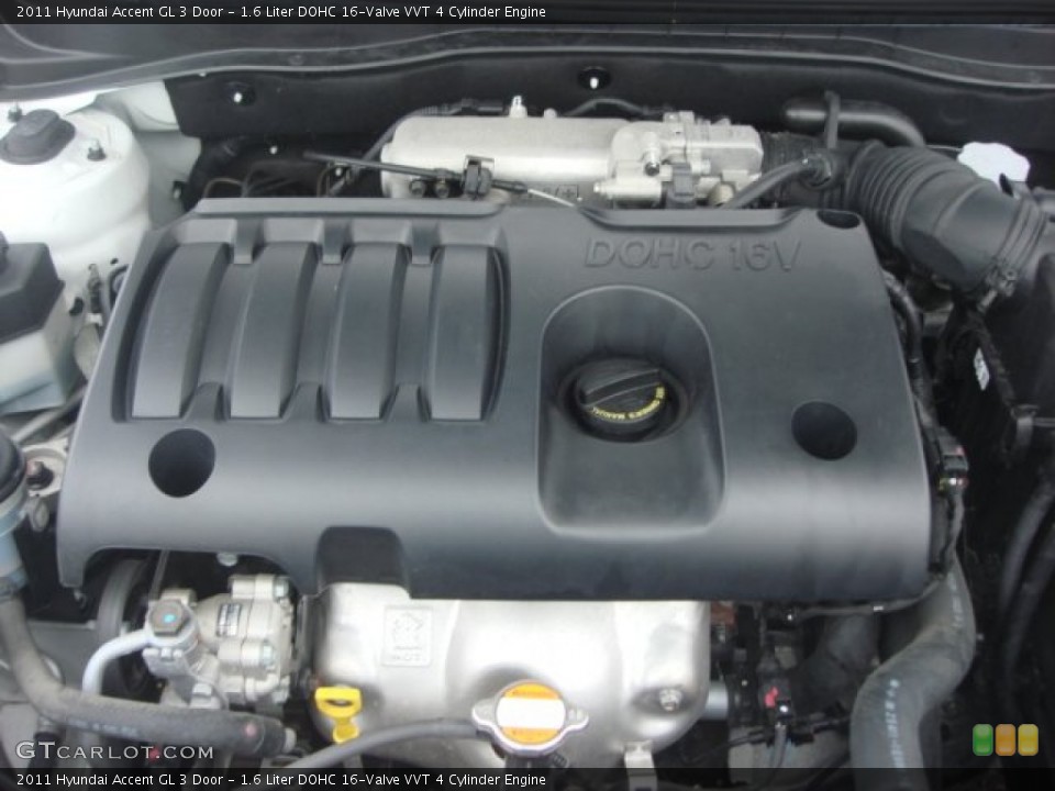 1.6 Liter DOHC 16-Valve VVT 4 Cylinder Engine for the 2011 Hyundai Accent #78367426