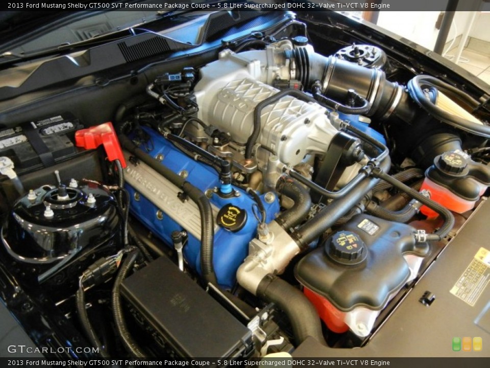 5.8 Liter Supercharged DOHC 32-Valve Ti-VCT V8 Engine for the 2013 Ford Mustang #78389016
