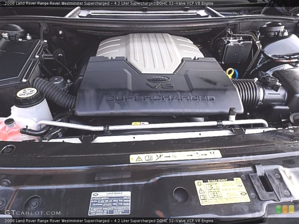 4.2 Liter Supercharged DOHC 32-Valve VCP V8 Engine for the 2008 Land Rover Range Rover #78405648