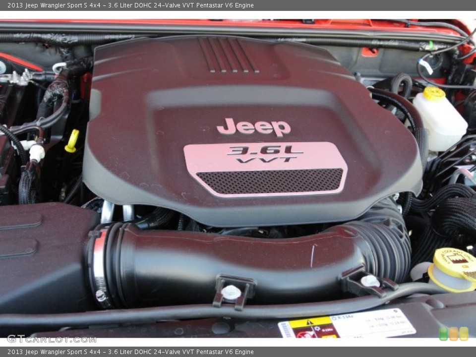 3.6 Liter DOHC 24-Valve VVT Pentastar V6 Engine for the 2013 Jeep Wrangler #78448589