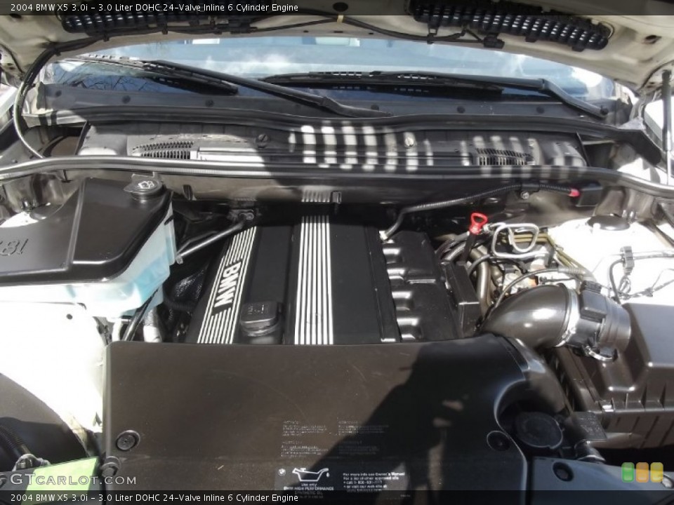 3.0 Liter DOHC 24-Valve Inline 6 Cylinder 2004 BMW X5 Engine