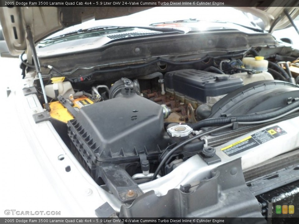 5.9 Liter OHV 24-Valve Cummins Turbo Diesel Inline 6 Cylinder 2005 Dodge Ram 3500 Engine