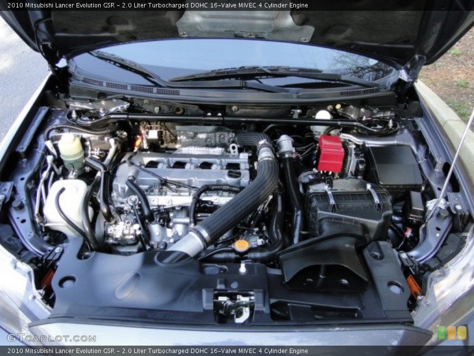 2.0 Liter Turbocharged DOHC 16-Valve MIVEC 4 Cylinder 2010 Mitsubishi Lancer Evolution Engine