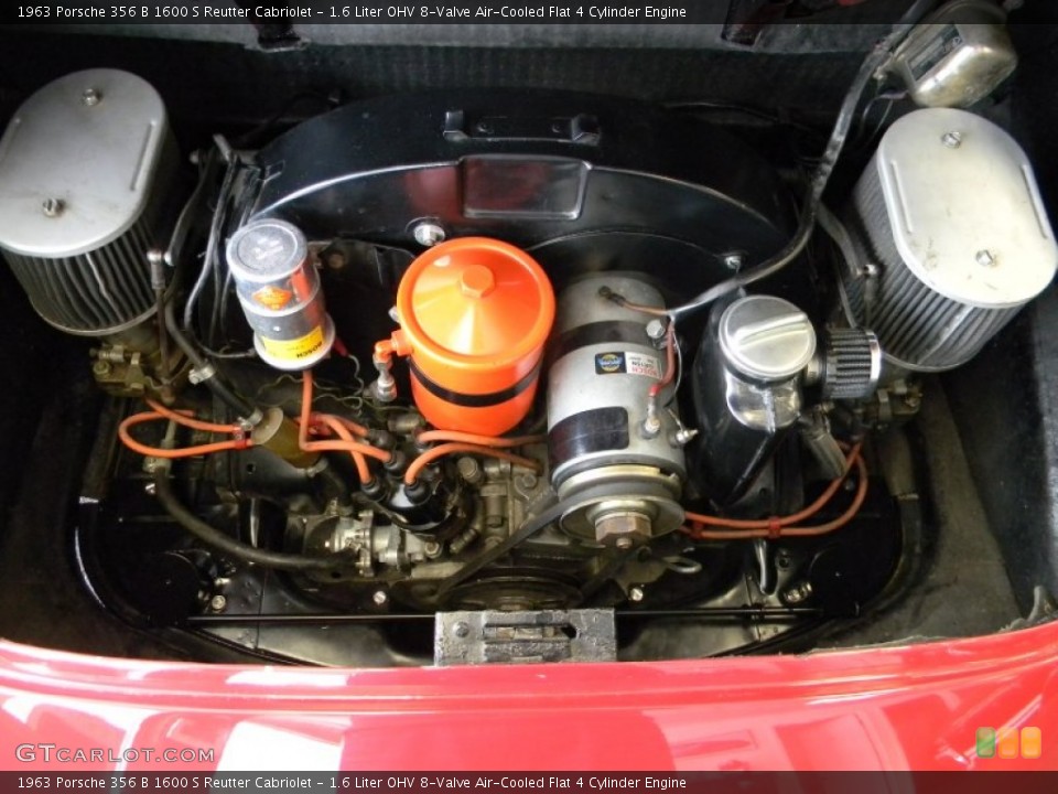 1.6 Liter OHV 8-Valve Air-Cooled Flat 4 Cylinder 1963 Porsche 356 Engine