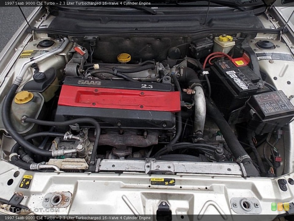 2.3 Liter Turbocharged 16-Valve 4 Cylinder 1997 Saab 9000 Engine