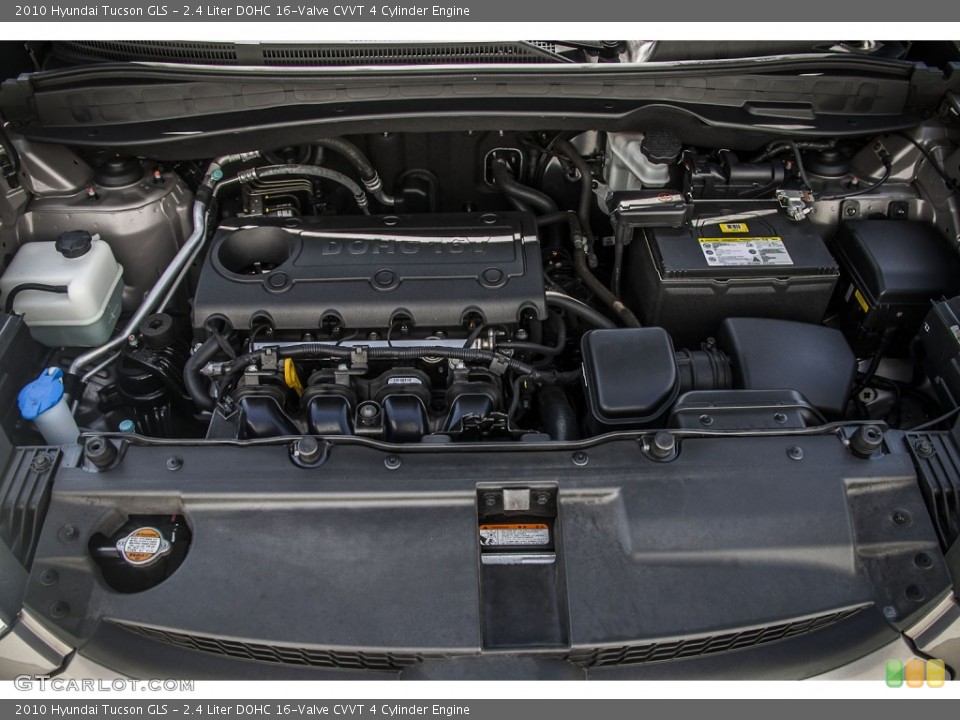 2.4 Liter DOHC 16-Valve CVVT 4 Cylinder 2010 Hyundai Tucson Engine
