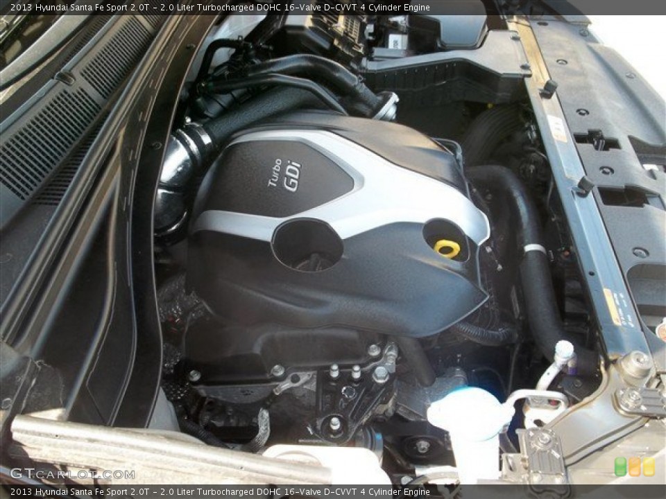 2.0 Liter Turbocharged DOHC 16-Valve D-CVVT 4 Cylinder Engine for the 2013 Hyundai Santa Fe #78613266