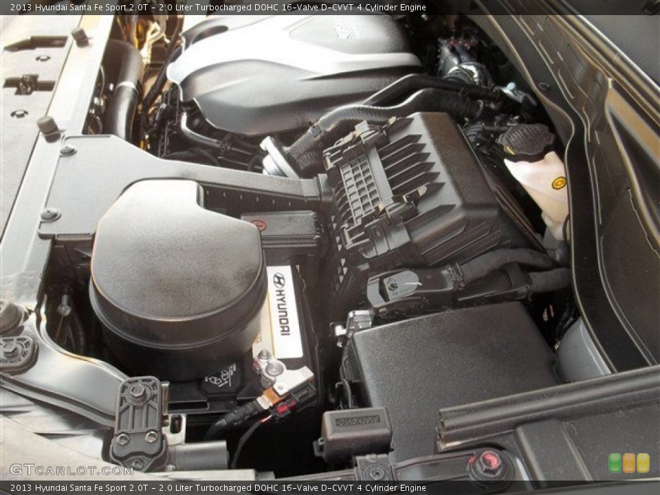2.0 Liter Turbocharged DOHC 16-Valve D-CVVT 4 Cylinder Engine for the 2013 Hyundai Santa Fe #78613281