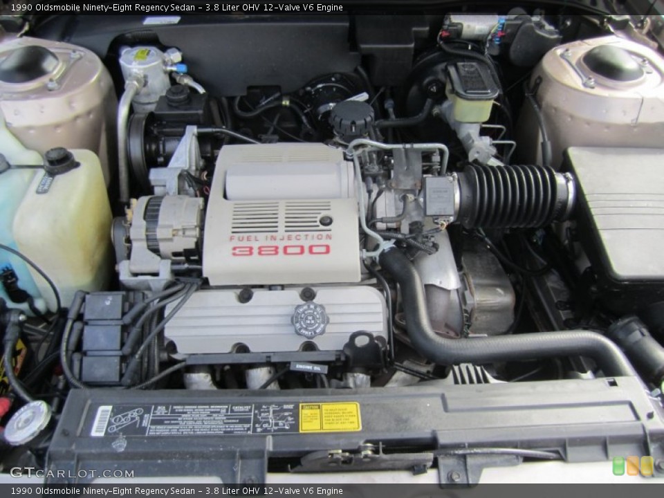 3.8 Liter OHV 12-Valve V6 1990 Oldsmobile Ninety-Eight Engine