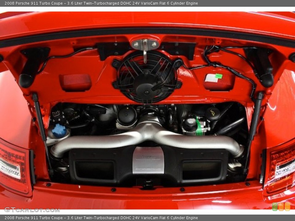 3.6 Liter Twin-Turbocharged DOHC 24V VarioCam Flat 6 Cylinder Engine for the 2008 Porsche 911 #78659054