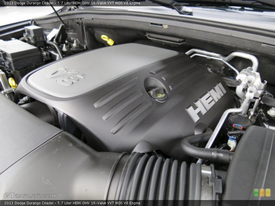 5.7 Liter HEMI OHV 16-Valve VVT MDS V8 2013 Dodge Durango Engine