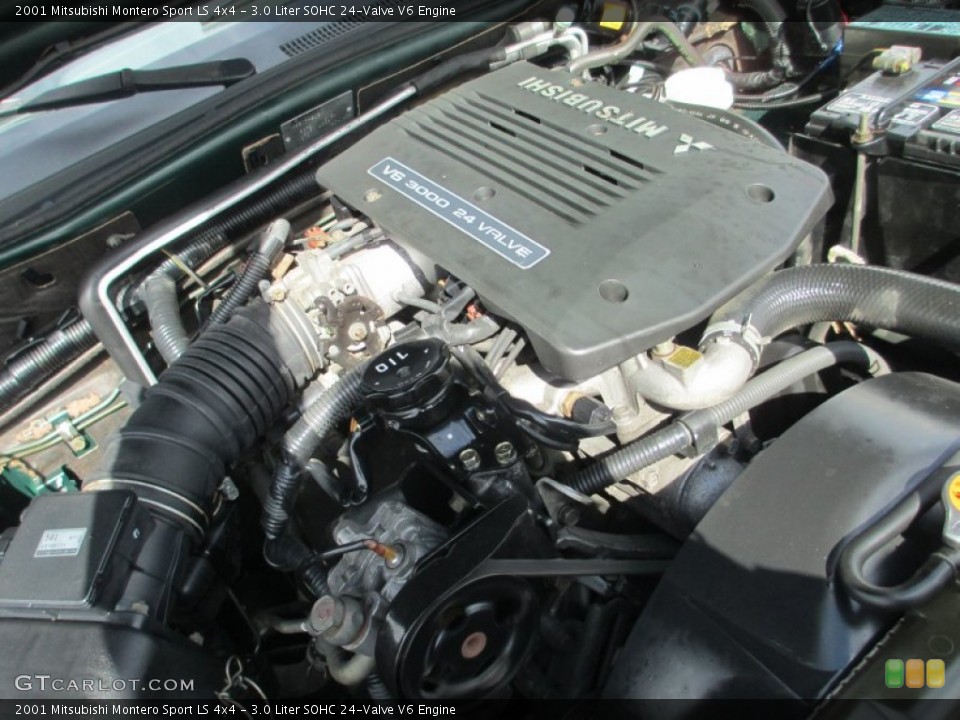 3.0 Liter SOHC 24-Valve V6 2001 Mitsubishi Montero Sport Engine