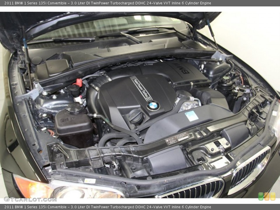 3.0 Liter DI TwinPower Turbocharged DOHC 24-Valve VVT Inline 6 Cylinder 2011 BMW 1 Series Engine