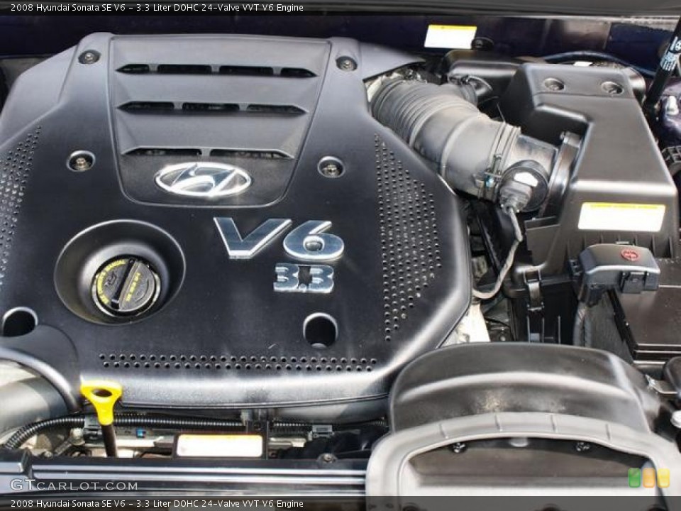 3.3 Liter DOHC 24-Valve VVT V6 Engine for the 2008 Hyundai Sonata #78765491
