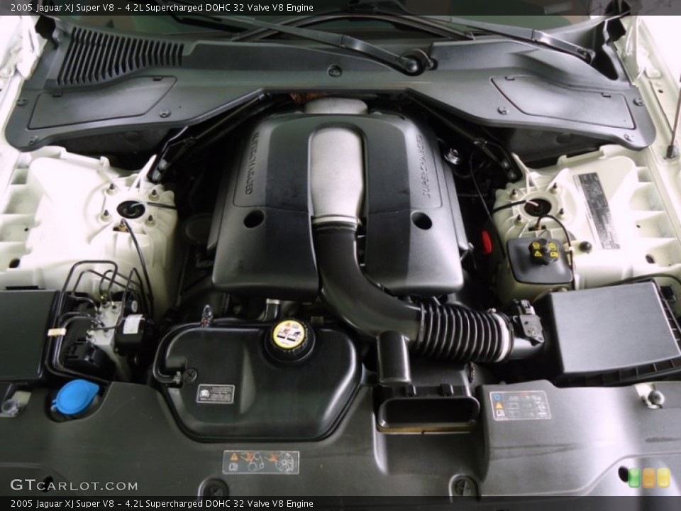 4.2L Supercharged DOHC 32 Valve V8 2005 Jaguar XJ Engine