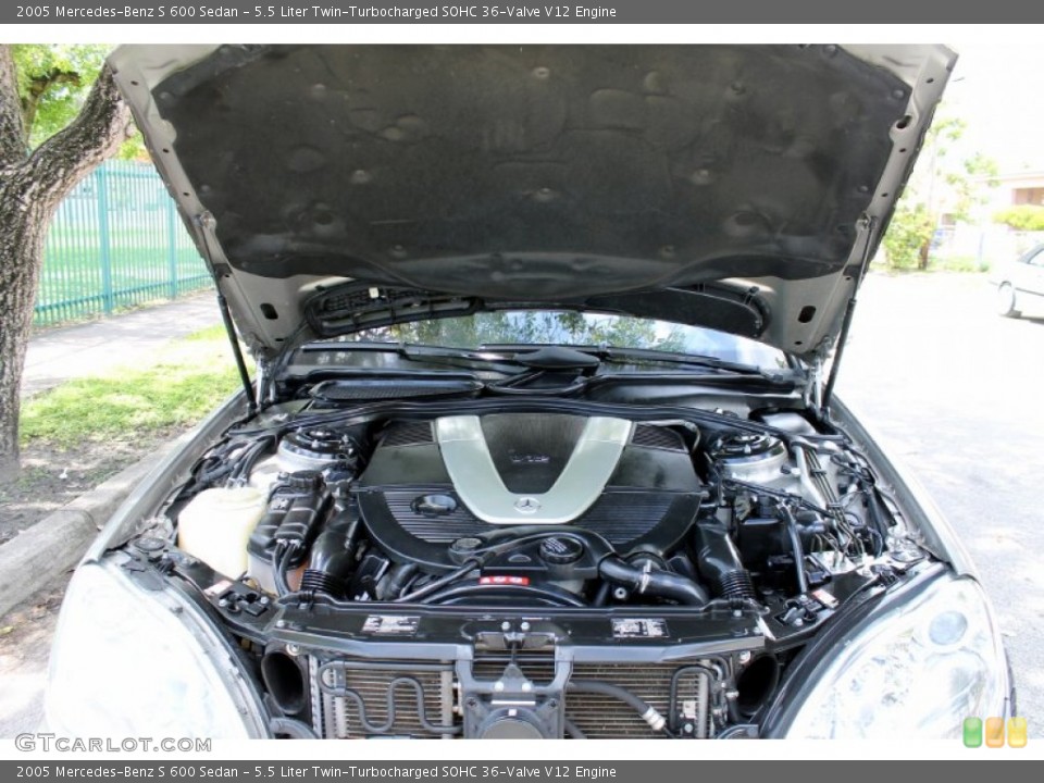 5.5 Liter Twin-Turbocharged SOHC 36-Valve V12 2005 Mercedes-Benz S Engine