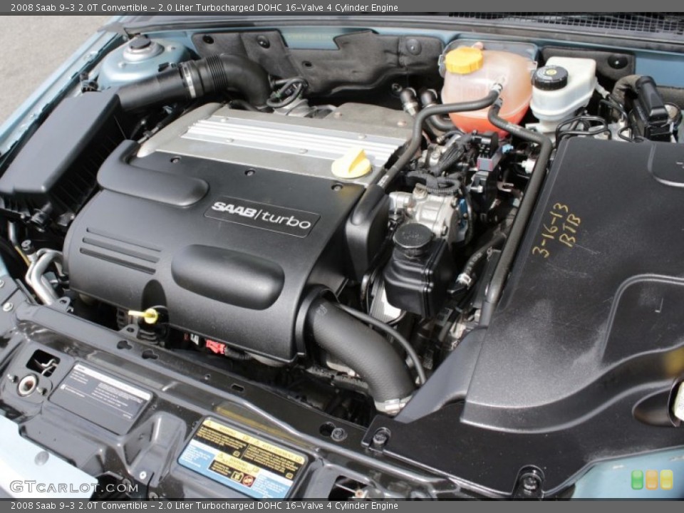 2.0 Liter Turbocharged DOHC 16-Valve 4 Cylinder Engine for the 2008 Saab 9-3 #78827813