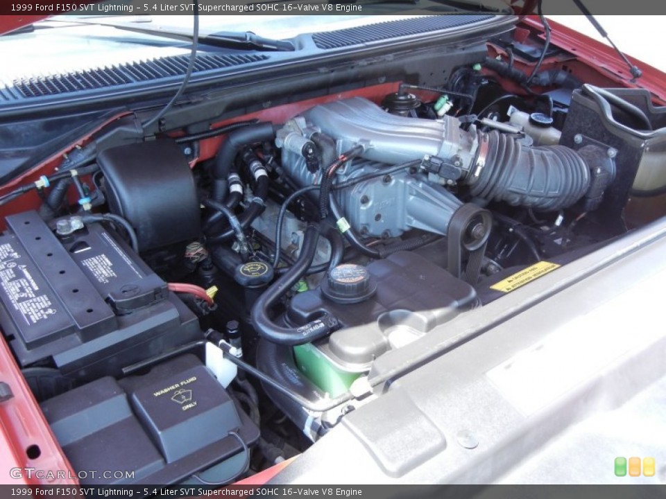 5.4 Liter SVT Supercharged SOHC 16-Valve V8 1999 Ford F150 Engine