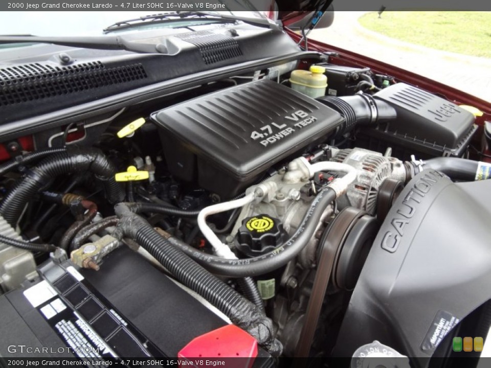 4.7 Liter SOHC 16-Valve V8 2000 Jeep Grand Cherokee Engine