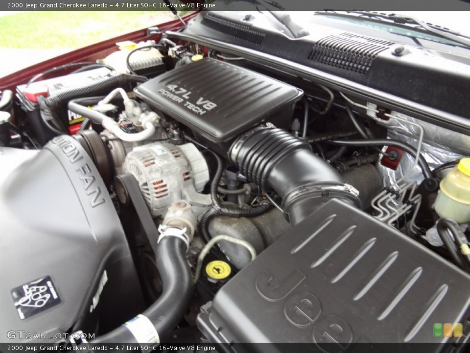 4.7 Liter SOHC 16-Valve V8 Engine for the 2000 Jeep Grand Cherokee #78869464 | GTCarLot.com 2000 Jeep Grand Cherokee Engine 4.7 L V8
