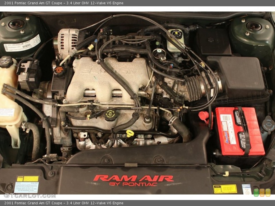 3.4 Liter OHV 12-Valve V6 2001 Pontiac Grand Am Engine