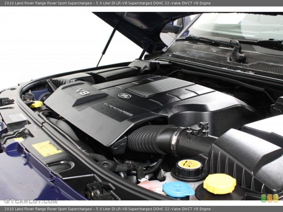 5.0 Liter DI LR-V8 Supercharged DOHC 32-Valve DIVCT V8 Engine for the 2010 Land Rover Range Rover Sport #78896992