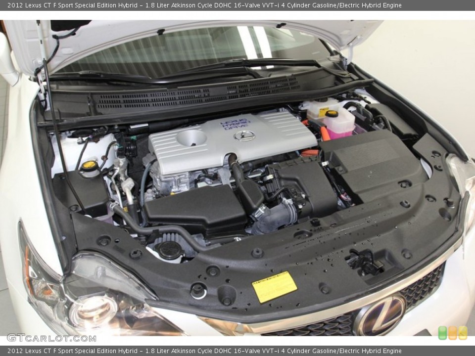1.8 Liter Atkinson Cycle DOHC 16-Valve VVT-i 4 Cylinder Gasoline/Electric Hybrid Engine for the 2012 Lexus CT #78927510