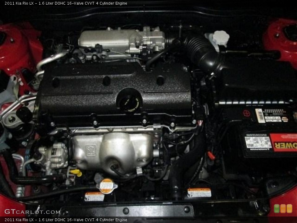1.6 Liter DOHC 16-Valve CVVT 4 Cylinder Engine for the 2011 Kia Rio #78933258