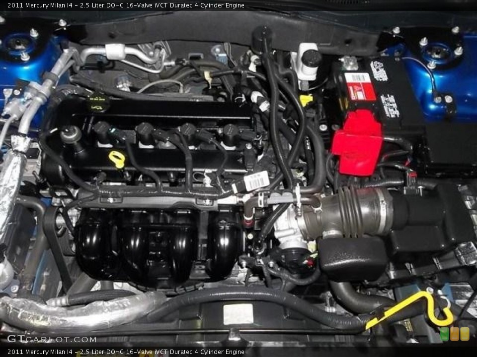 2.5 Liter DOHC 16-Valve iVCT Duratec 4 Cylinder 2011 Mercury Milan Engine