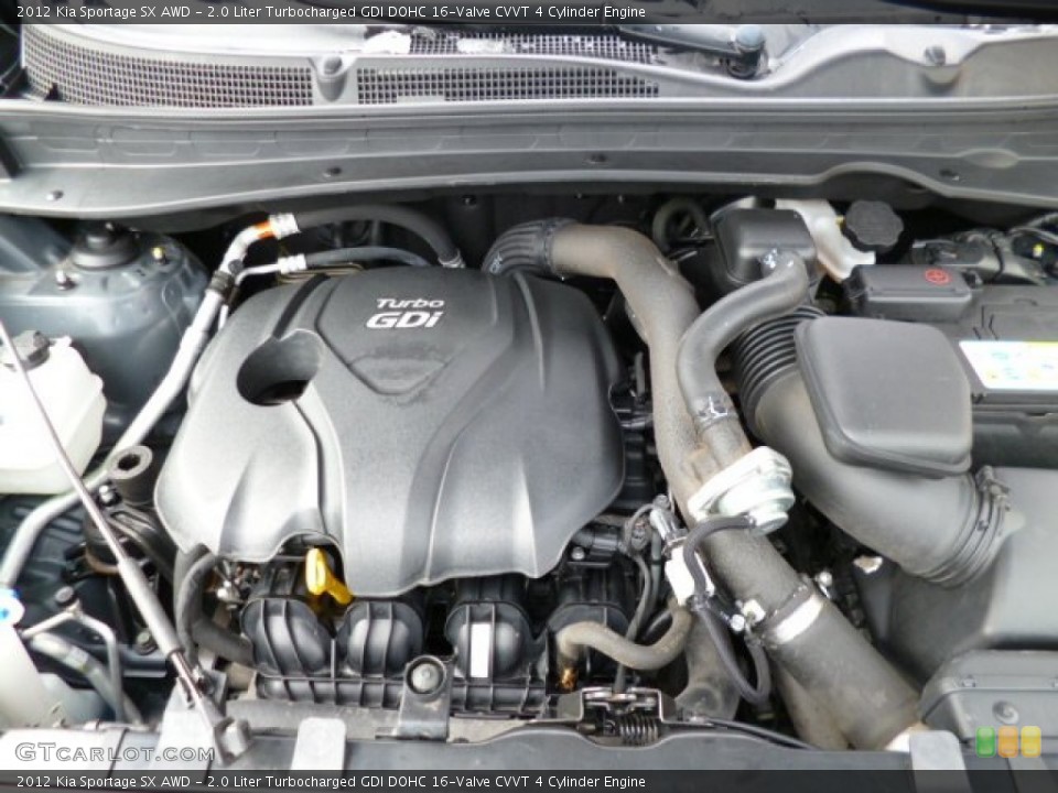 2.0 Liter Turbocharged GDI DOHC 16-Valve CVVT 4 Cylinder Engine for the 2012 Kia Sportage #78968750