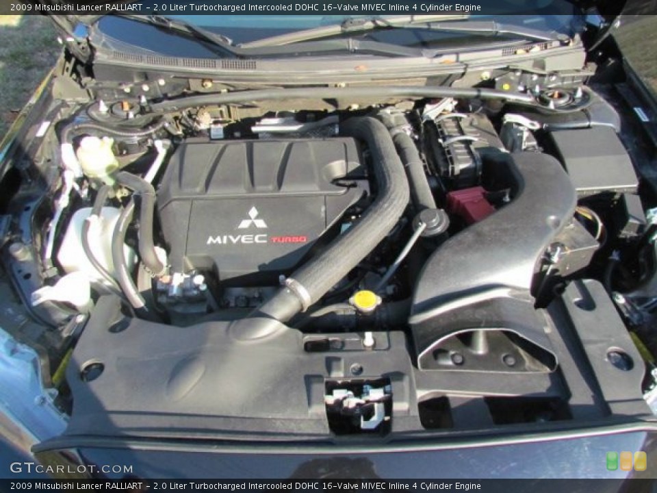 2.0 Liter Turbocharged Intercooled DOHC 16-Valve MIVEC Inline 4 Cylinder 2009 Mitsubishi Lancer Engine