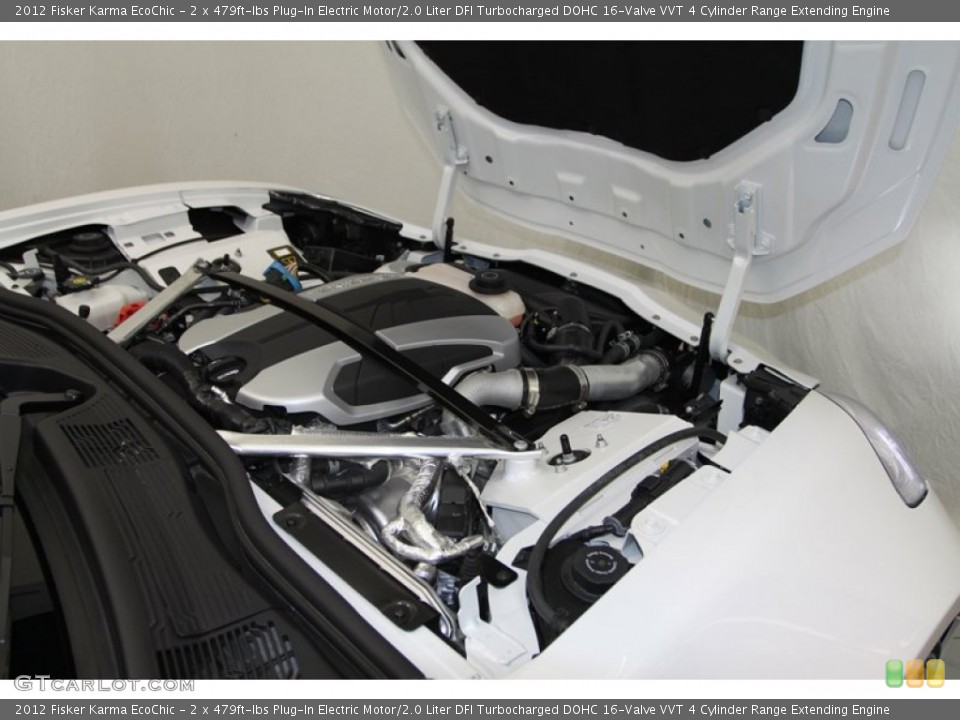 2 x 479ft-lbs Plug-In Electric Motor/2.0 Liter DFI Turbocharged DOHC 16-Valve VVT 4 Cylinder Range Extending Engine for the 2012 Fisker Karma #79090495